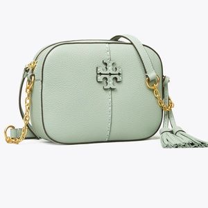Tory Burch McGraw leather camera bag. NWT